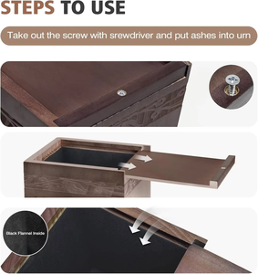 Caixa de Crematório de Madeira de Luxo Ecológica de Alta Qualidade Estilo Moderno para Cinzas de Gatos e Cães, Robusta e Durável - Product Image 2