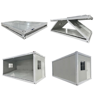 Bureau préfabriqué pliable en conteneur, type Z, panneau sandwich respirant, design moderne, maison préfabriquée