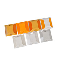 Pack de route de sécurité réfléchissant en verre réflecteur en plastique aluminium oeil de chat de goujon de route