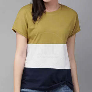 Recién llegado, camiseta de manga corta de algodón de verano para mujer, tela de punto informal de secado rápido, logotipo impreso de alta calidad, algodón 100% - Product Image 2