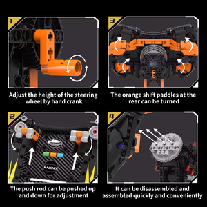 K96217 K96218 NUEVO MOC Modelo de Volante de Coche Simulado, Soporte para Teléfono, Juguetes Coleccionables, Regalo, Sets de Bloques de Construcción - Product Image 4