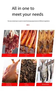 Máquina para fumar pollo ahumado crujiente comercial, pescado seco, pato ahumado; Caja de secado de salchichas y carne curada para el hogar - Product Image 6