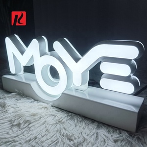 Tùy Chỉnh Led Thư Bảng Dấu Hiệu Hàng Đầu Sáng Dấu Hiệu Tiếp Nhận Countertop Chiếu Sáng Dấu Hiệu Thương Hiệu Tên Bàn Kênh Thư Với Cơ Sở - Product Image 5