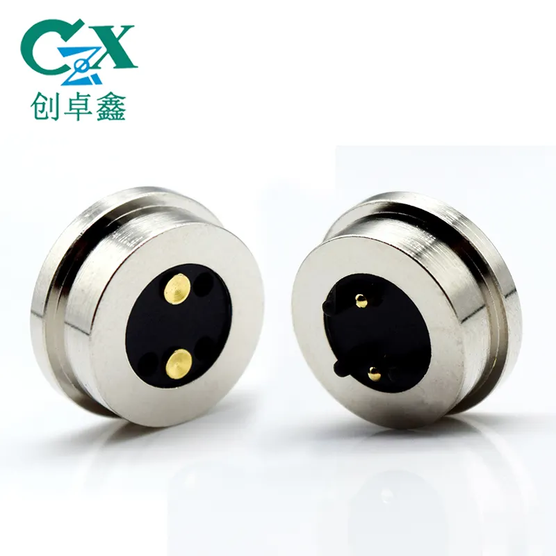 5V2A high quality pogo pin magnetic connector round 2 pin magnetic connector