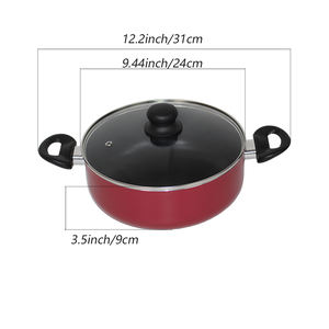 Pot à soupe en aluminium de 3,5 l à double oreilles facile à nettoyer Casserole anti-adhésif - Product Image 2