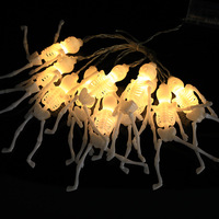 Guirlande lumineuse en forme de citrouille, lumière à Led, pour décoration de fête d'halloween, fantôme, pour maison, vacances, vente en gros, m
