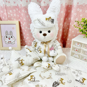 Juego de Ropa de Cama con Orejas de Conejo, Gorro de Noche, Máscara de Ojos, 30cm, Vestido de Oso Lena, Accesorios de Ropa de Cumpleaños para Niños - Product Image 3