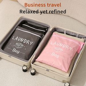 Waterproof Oxford Cloth Drawstring Reusable Zipper <b>Laundry</b> Bag with Handles <b>Storage</b> Bags for Bathroom Clothing Organizer - Product Image 3