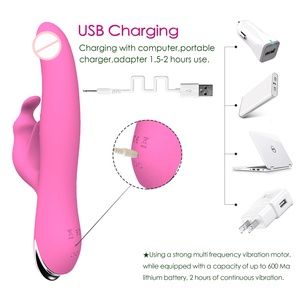 Consolador giratorio de doble motor para mujer vibrador de conejo con punto G, masajeador de Vagina, consolador enorme de empuje, juguete sexual para mujer - Product Image 6