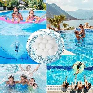 Muestra Gratuita <span class=keywords><strong>de</strong></span> Bolas Filtrantes para Piscina <span class=keywords><strong>de</strong></span> 50 mm, Blancas, 100% Poliéster, Bolas Filtrantes Negras Eficientes para Acuarios y Estanques - Product Image 1