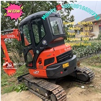Mini-excavatrice Kubota U27 d'origine, excavatrice hydraulique de 2,7 tonnes, mini-excavatrice sur chenilles à Shanghai à vendre