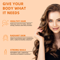 Gummies pour cheveux, peau et ongles avec biotine et collagène, saveur agrumes, complément vitaminique, ingrédients naturels ajoutés