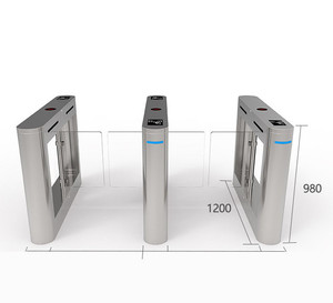 An ninh cao lối vào RFID QR Mã kiểm soát truy cập làn đường duy nhất <span class=keywords><strong>Swing</strong></span> rào cản phòng tập thể dục thông minh tốc độ cổng <span class=keywords><strong>Swing</strong></span> turnstile - Product Image 2