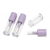 Tube de brillant à lèvres transparent vide avec bouchon à vis, emballage cosmétique, applicateur, option logo personnalisé, marque de maquillage L616-1, modèle 23mm