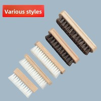 Brosse à chaussures en bois de hêtre, poils de cheval et de sanglier pour l'entretien et le nettoyage du cuir, vente en gros d'usine OEM de Chine