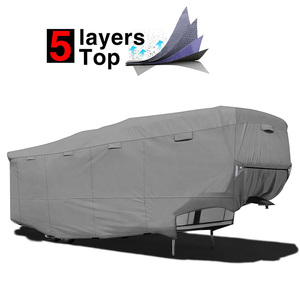 Kit Completo de Cubierta Bloqueable para Quinta Rueda, 100% Impermeable, de Tela No Tejida para Exteriores, Incluye 4 Fundas para Neumáticos, 2 Correas de 13 Metros - Product Image 3