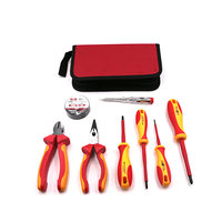 Ensemble d'outils isolés certifiés WEDO GS VDE - 8 pièces avec étui rigide multifonction en acier au chrome-vanadium, garantie 1 an