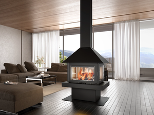 Chimenea Moderna <span class=keywords><strong>de</strong></span> Acero con Calefacción por Alcohol y <span class=keywords><strong>Leña</strong></span> Real, para Uso en Interiores, Casas <span class=keywords><strong>de</strong></span> Huéspedes, Villas y Salas <span class=keywords><strong>de</strong></span> Estar - Product Image 3