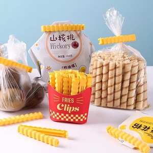 Clips para Bolsas con Forma de Papas Fritas, Accesorios de Cocina Bonitos, con Caja de Plástico Magnética, <span class=keywords><strong>Clip</strong></span> de Sellado de Alimentos para Mantener la Frescura - Product Image 2