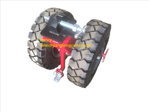 25 polegadas sólida borracha recipiente rodízios com quatro rodas rolamento 20 toneladas de resistência do patim alta temperatura e baixa temperatura. - Product Image 5