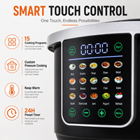Autocuiseur Électrique Multifonction 6L 1000W avec 15 Préréglages et Écran LED pour Cuisine Domestique - Vente en Gros