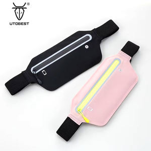 초박형 나일론 방수 지퍼 배럴 모양의 스포츠 허리 가방 남여 공용 7 인치 휴대 전화 홀더 미니 보이지 않는 디자인 - Product Image 2