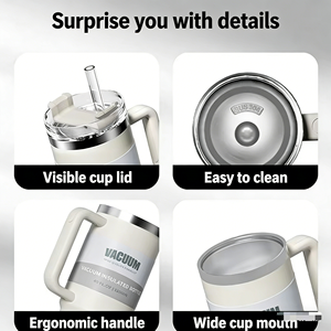 Gobelet isotherme en acier inoxydable de grande capacité 40 oz pour voiture |   Gobelet isotherme personnalisable pour les voyages - Product Image 3