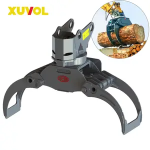 XUVOL ODM Light and Flexible Operation Single Cylinder Excavator with Electronic Control Wood Timeber Tree Log Grapple Series