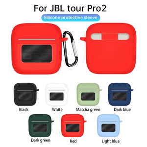 Funda protectora de silicona colorida para auriculares para <span class=keywords><strong>JBL</strong></span> <span class=keywords><strong>Tour</strong></span> Pro 2 Funda de silicona a prueba de golpes con llavero - Product Image 3