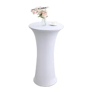 Copertura per tavolo da Cocktail rotonda in Spandex copertura per tavolo elastica copertura per tavolo rotonda moderna contratta per matrimonio