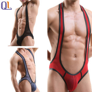 Vente en gros de sous-vêtements une pièce en maille respirante pour hommes européens et américains gilet pour jeunes à la mode pour adultes sous-vêtements <span class=keywords><strong>siamois</strong></span> sexy - Product Image 3