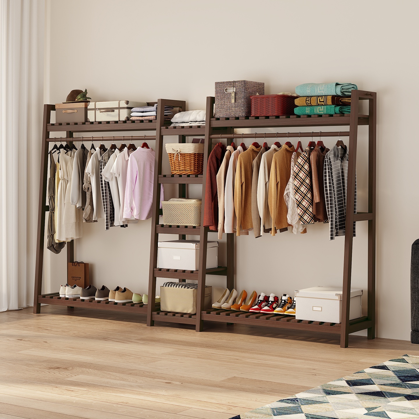 clothes hanger stand wholesale folding bedroom wood suit