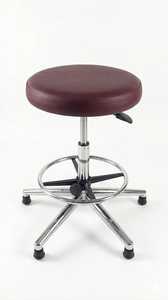 เก้าอี้ห้องปฏิบัติการ หนังสังเคราะห์ ฐานโลหะ พร้อมที่วางเท้า ปรับความสูงได้ ที่นั่งตามหลักสรีรศาสตร์ สำหรับใช้ในคลินิก - Product Image 5