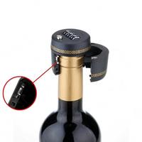 Bouchon de bouteille de vin sous vide avec dispositif de conservation et verrouillage à combinaison à 3 chiffres en plastique pour bouchon de bouteille de vin