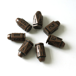 Zinc Alloy Polyhedral 7-Piece Rigid Metal Dice Set <strong>Bullet</strong> Mold Holder for <strong>DND</strong>/RPG Games 14-20mm Metal Tin Box Bulk Wholesale - Product Image 3