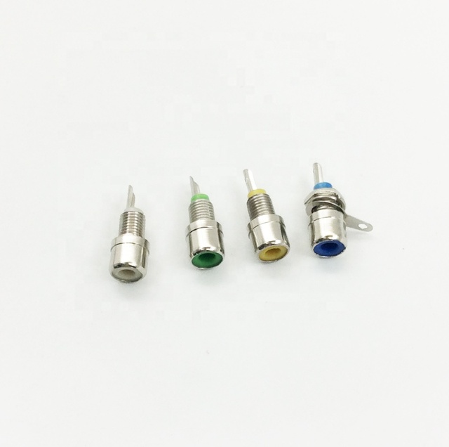 Small RCA Socket PCb Panel Mount Welded Lotus Female Seat RCA Connector