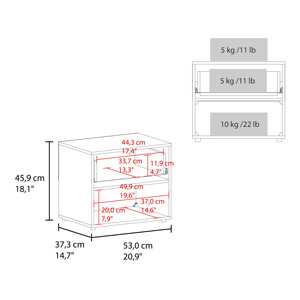 Nightstand 1 Drawer 1 <b>Shelf</b> 4 Legs Modern Bedroom Storage <b>Unit</b> - Product Image 6