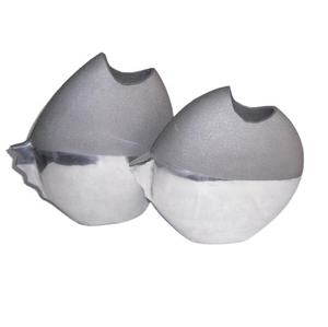 Vase de table de style poisson en fonte d'aluminium de haute qualité finition grise et vernis miroir pour la décoration de la maison - Product Image 1