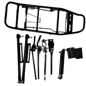 Porte-bagages arrière pour vélo en alliage d'aluminium, détachable, fixation sur attelage, noir, pour VTT - Product Image 1