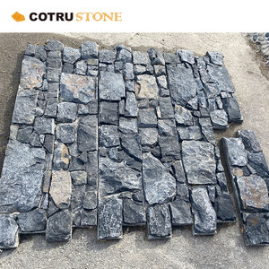 Panel de revestimiento de pared de malla de piedra caliza negra tradicional de China Azulejos de <span class=keywords><strong>fachada</strong></span> <span class=keywords><strong>exterior</strong></span> Azulejos de piedra suelta de pared dividida - Product Image 5