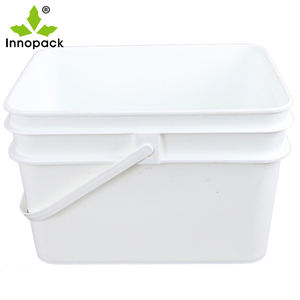 Factory Direct Seau en plastique rectangulaire de 20 litres avec logo personnalisé Matériau PP de qualité Seaux et fûts de forme carrée - Product Image 6