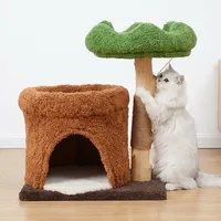 Lit pour animaux de compagnie au design moderne, cadre en bois, confort en sisal, lit pour chat