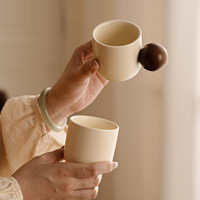 Tasse à café en céramique terracotta vintage - Design minimaliste nordique, couleur unie, vente en gros, livraison directe pour la maison