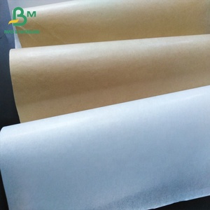 Impermeabile <span class=keywords><strong>MG</strong></span> Bianco & Brown Kraft Paper 35GSM per Sandwich/Hamburger Pacchetto - Product Image 6