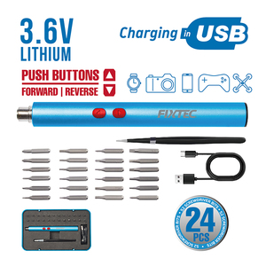Destornillador Inalámbrico FIXTEC de 0.2 Nm, 3.6V Recargable, Mini, con Cable Tipo-C FSD036P, Taladro Inalámbrico de 20v, Destornillador Eléctrico FSD036P - Product Image 5