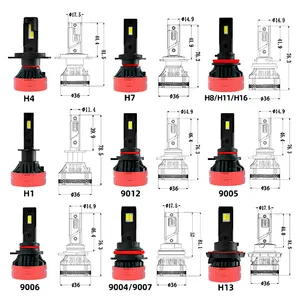 130W 20000LM <span class=keywords><strong>X8</strong></span> X9 H1 coche Led faro bombillas 6000K faros delanteros 9005 9006 HB3 HB4 H4 H7 H11 H8 H9 coche Led faro luces Canbus - Product Image 6