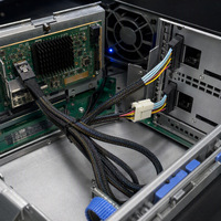 Câble Serveur PCIe Gen4 SlimSAS 8I vers Double U2 SFF 8639 85 Ohm avec Alimentation SATA pour Boîtier SSD NVMe OEM ODM Personnalisé
