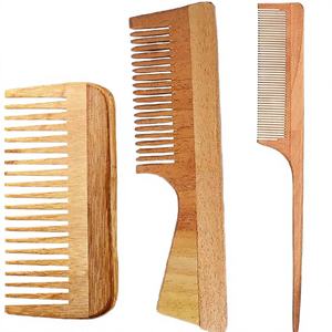 Peine de madera de Neem pulido, material orgánico de alta calidad, difusor de aceites esenciales ecológico, estilo clásico, regalo de boda - Product Image 2