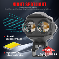 Projecteur de brouillard à LED U12 de 2 pouces pour accessoires de moto Phare antibrouillard à LED