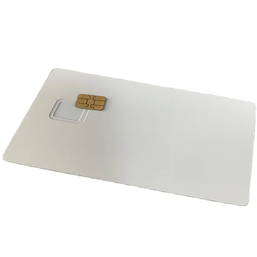 2024 nuovo prodotto in acciaio contatto seta stampa bianco metallo bianco bianco carte di credito con foro chip striscia magnetica in metallo Chip Card